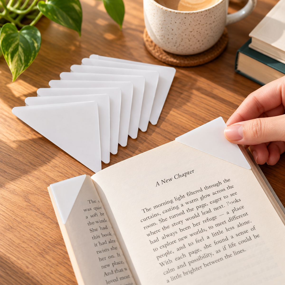 Anti-Curl Book Corner Protector Tabs
